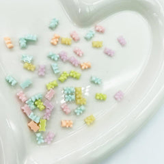 50pcs Bear Nail Charms Colorful Nail Jewelry for Women and Girls DIY Nail Art