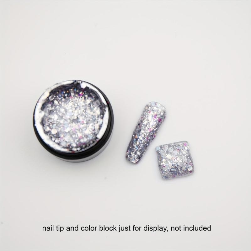 Glitter Gel Nail Polish 5ml Purple Pink Nail Gel