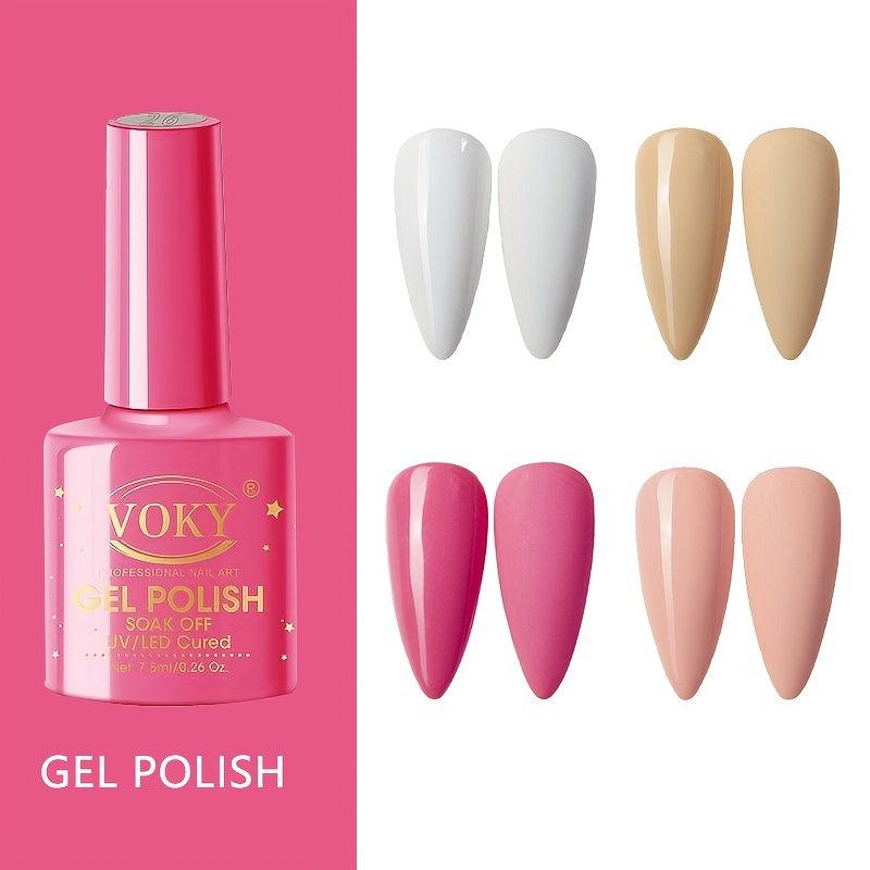 5ml Rainbow Neon Gel Nail Polish Set Soak Off Pastel Glitter Matte Top Coat
