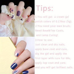 Halloween Gel Nail Polish Kit Glitter Gel Set Soak Off DIY Nail Art