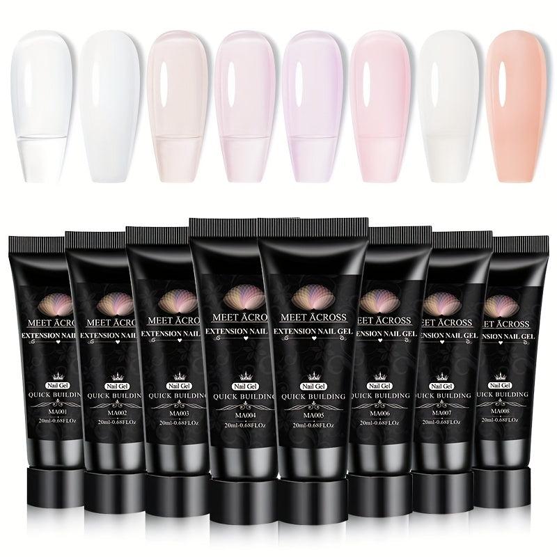 8 Colors Poly Gel Nail Extension Professional Crystal Poly Gel Starter