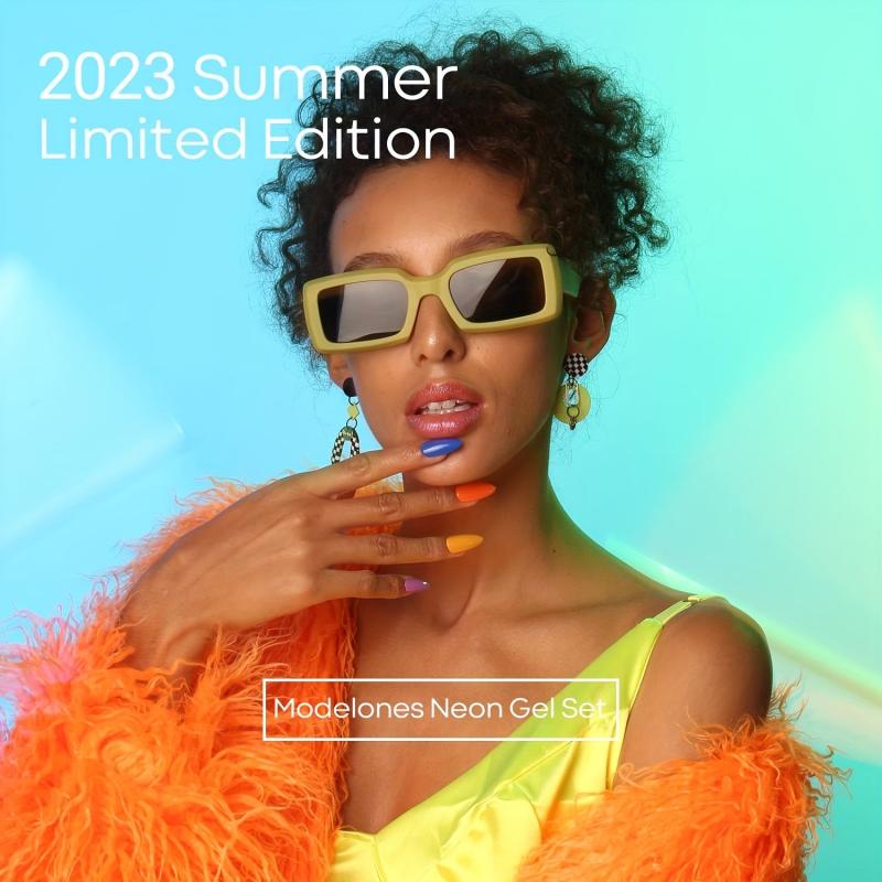 Neon Gel Nail Polish Set 6 Summer Colors for DIY Nail Art