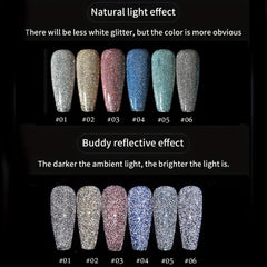 Starry Sky Cat Eye Nail Polish Gel Uv Glitter