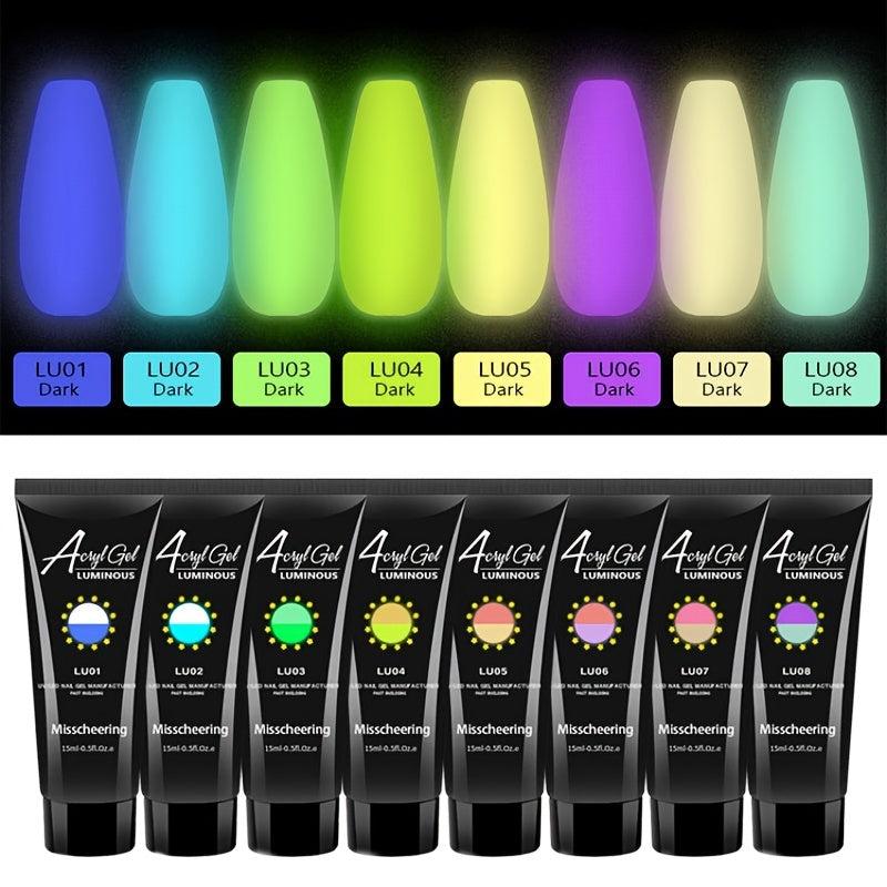 Glow in Dark 3-in-1 Fluorescent Gel for False Nails 15ml