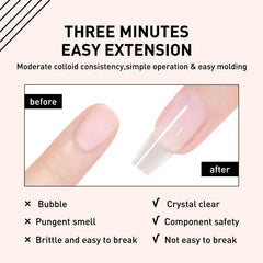 Fiber Extension Glue Set for Nail Repair, Fast Fiber Glue Set