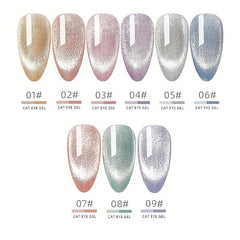 Cat Eye Magnet Gel Nail Polish Diamond Reflective Glitter Nail Polish