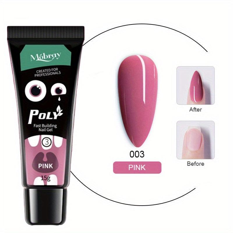 Pink Clear Poly Extension Gel Fast Building Gel For Beginners
