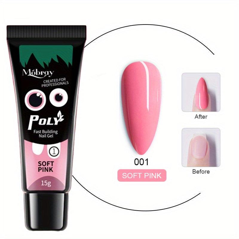 Pink Clear Poly Extension Gel Fast Building Gel For Beginners