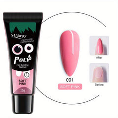 Pink Clear Poly Extension Gel Fast Building Gel For Beginners