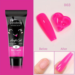 12 Colors Fluorescent Nail Extension Gel - Crystal Quick Nail Extension Gel