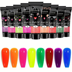 12 Colors Fluorescent Nail Extension Gel - Crystal Quick Nail Extension Gel