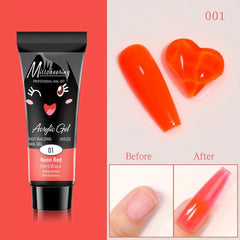 12 Colors Fluorescent Nail Extension Gel - Crystal Quick Nail Extension Gel