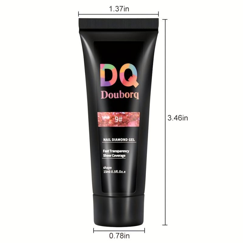 Glitter Poly Extension Gel for Nail Art Decoration