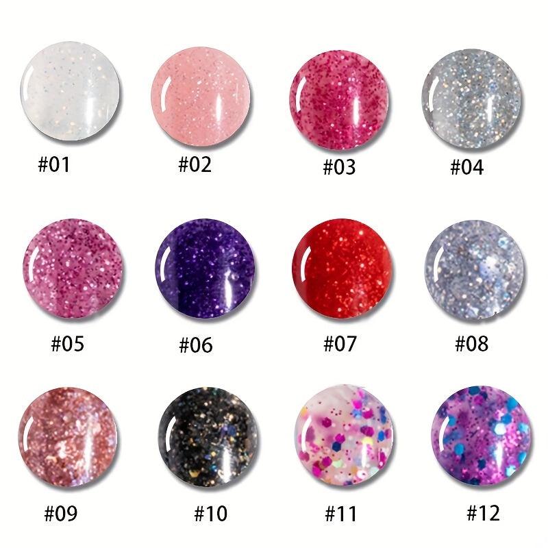 Glitter Poly Extension Gel for Nail Art Decoration