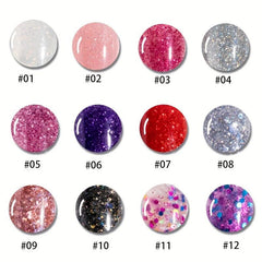Glitter Poly Extension Gel for Nail Art Decoration