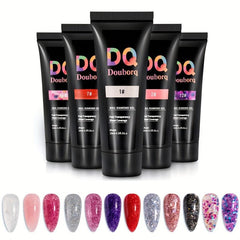 Glitter Poly Extension Gel for Nail Art Decoration