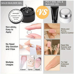 Non Stick Solid Nail Glue Gel for Acrylic Nails Easy to Apply and Remove