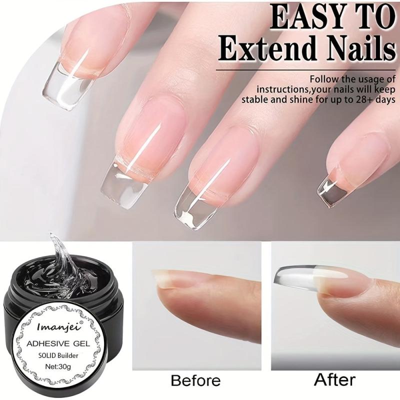 Non Stick Solid Nail Glue Gel for Acrylic Nails Easy to Apply and Remove