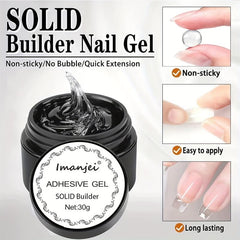 Non Stick Solid Nail Glue Gel for Acrylic Nails Easy to Apply and Remove