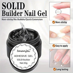 Non Stick Solid Nail Glue Gel for Acrylic Nails Easy to Apply and Remove