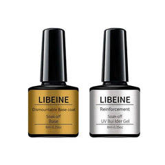 6-Piece Gel Nail Polish Set with Base Coat, Top Coat & Primer