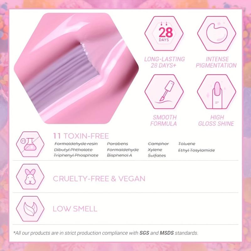 6 Colors Macaroon Candy Nail Polish Gel Set