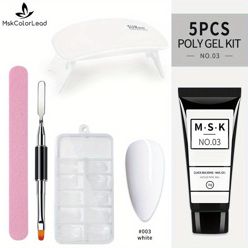 5 pcs Easy Nail Extension Glue for Women - Non Stick Painless & DIY Salon Use