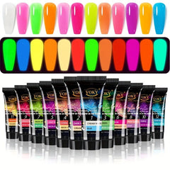 Glow In The Dark Nail Gel Set for Manicure DIY