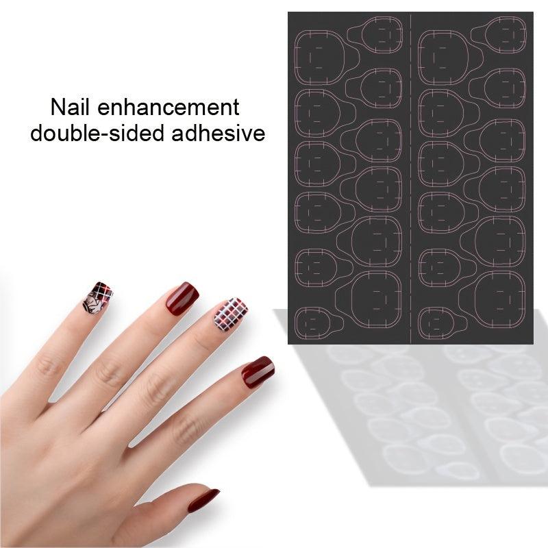 240 Pcs Pink Double Sided Nail Glue Sticker Waterproof Breathable Adhesive Tabs