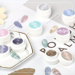 Holographic Glitter Cat Eye Gel Nail Polish Romantic Galaxy Series