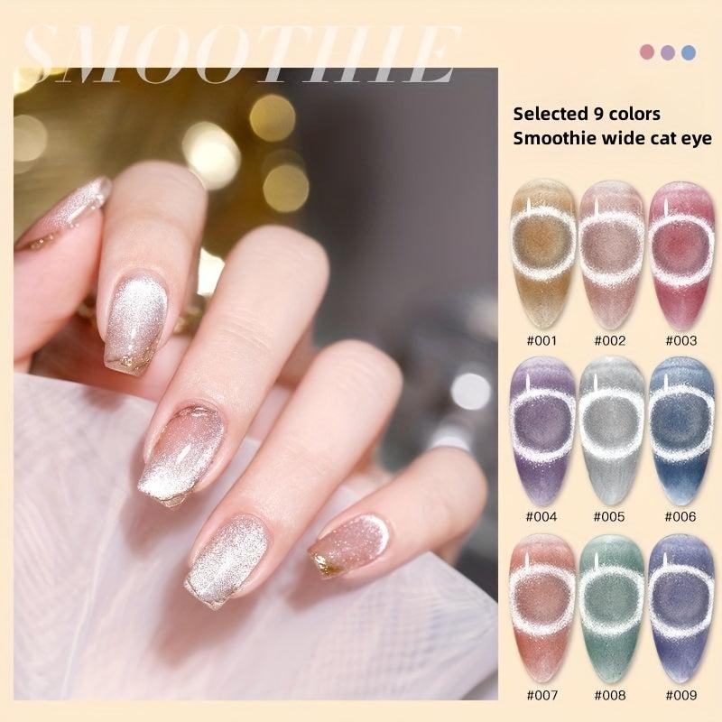 Holographic Glitter Cat Eye Gel Nail Polish Romantic Galaxy Series