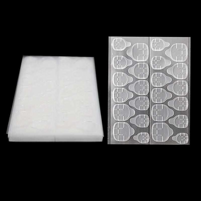 12 Sheets Double Sided Nail Glue Stickers Adhesive