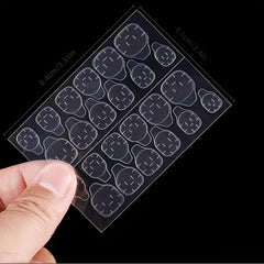12 Sheets Double Sided Nail Glue Stickers Adhesive