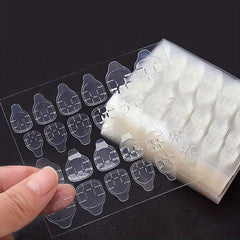 12 Sheets Double Sided Nail Glue Stickers Adhesive