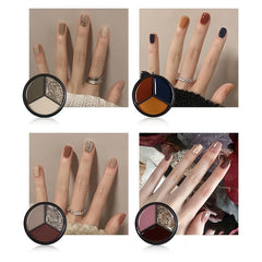 Nude Gray Pink Dip Gel Nail Set Glitter Nail Set Beauty Gift
