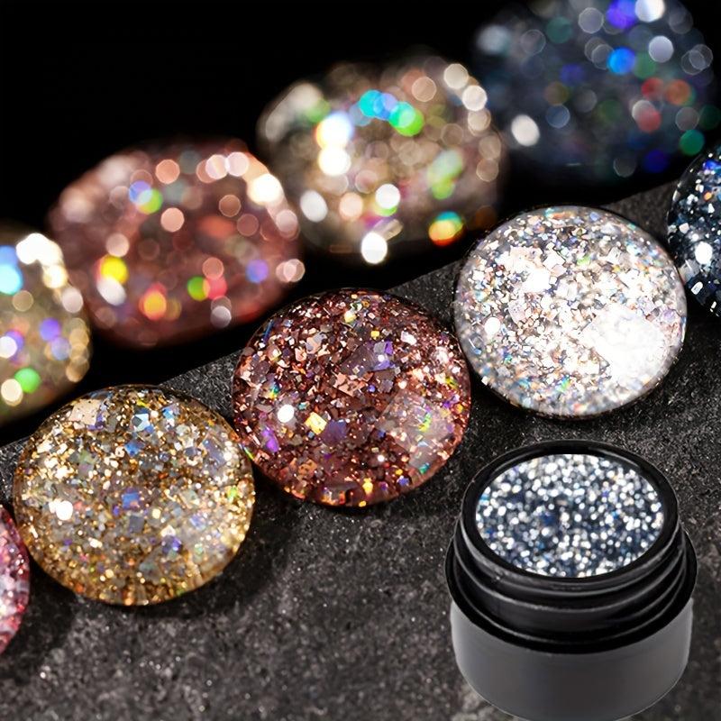 Glitter Gel Nail Polish Set Diamond Collection For Beginners