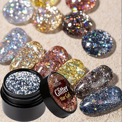 Glitter Gel Nail Polish Set Diamond Collection For Beginners