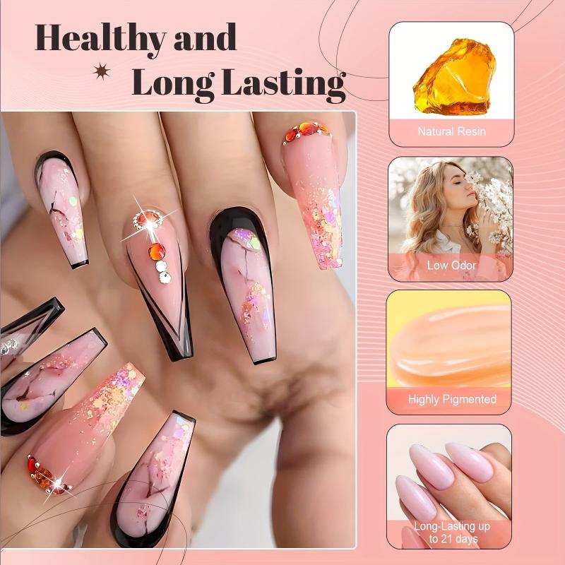 DIY Acrylic Nail Art Salon At Home - Building Nail Gel & Extension Varnish