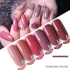 Charming Pink Red Brown Gel Polish for Home Manicure