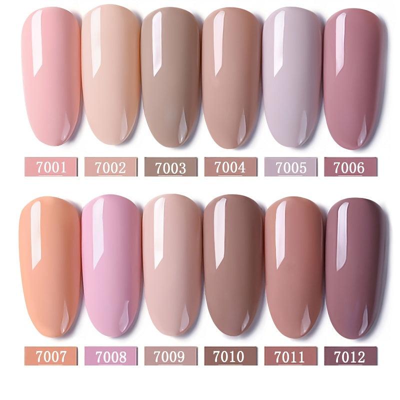 Charming Pink Red Brown Gel Polish for Home Manicure