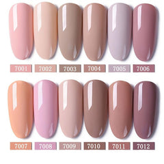 Charming Pink Red Brown Gel Polish for Home Manicure