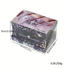 12 Colors Glitter Poly Extension Gel Set For Nail Builder
