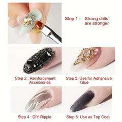 Sticky Nail Adhesive Transparent Glue for Decoration & Stuck Drill