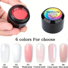 Clear & Sticky Nail Extension Gel Pink & Clear