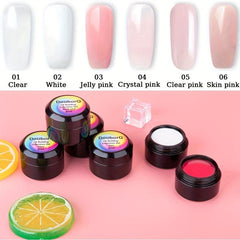 Clear & Sticky Nail Extension Gel Pink & Clear