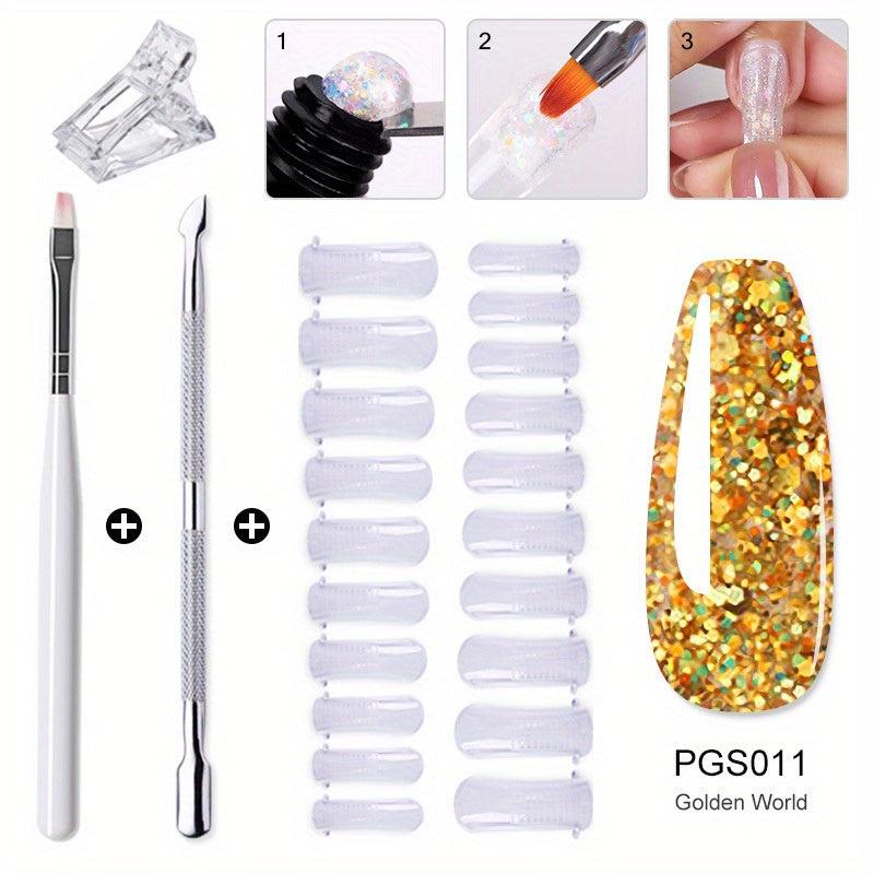 Fiberglass Nail Extension Kit with Nail Tips Repair Tools