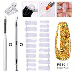 Fiberglass Nail Extension Kit with Nail Tips Repair Tools