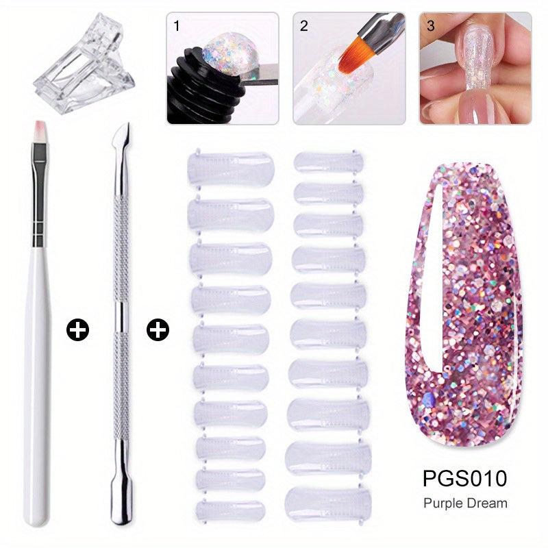 Fiberglass Nail Extension Kit with Nail Tips Repair Tools