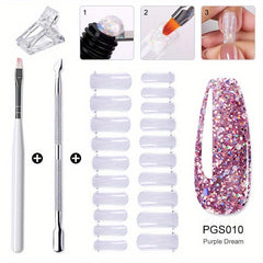 Fiberglass Nail Extension Kit with Nail Tips Repair Tools