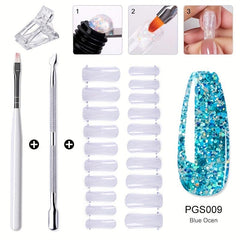 Fiberglass Nail Extension Kit with Nail Tips Repair Tools